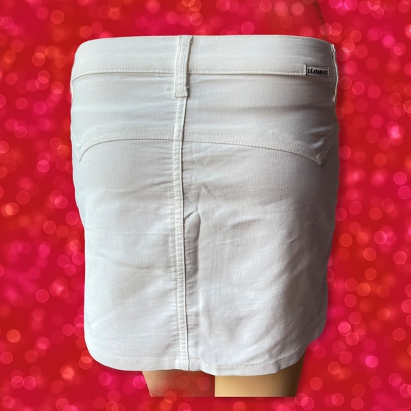 Z. Cavaricci white stretch mini skirt w/zipper size 1 juniors - Picture 5 of 10